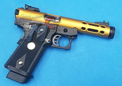 WE Galaxy Hi-Capa 5.1K GBB Pistol (Type A) (Gold / Black) - Click Image to Close